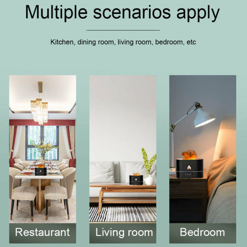 Ozelon DualFlame™ – Essential Oil Diffuser with LED Firelight Effect